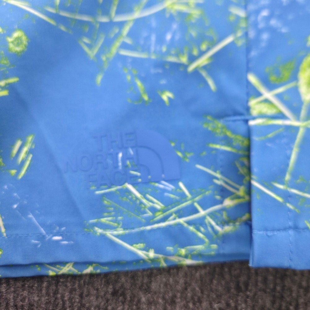 The North Face Mens XXL Blue Green Graphic Athletic Hiking Shorts Polyester